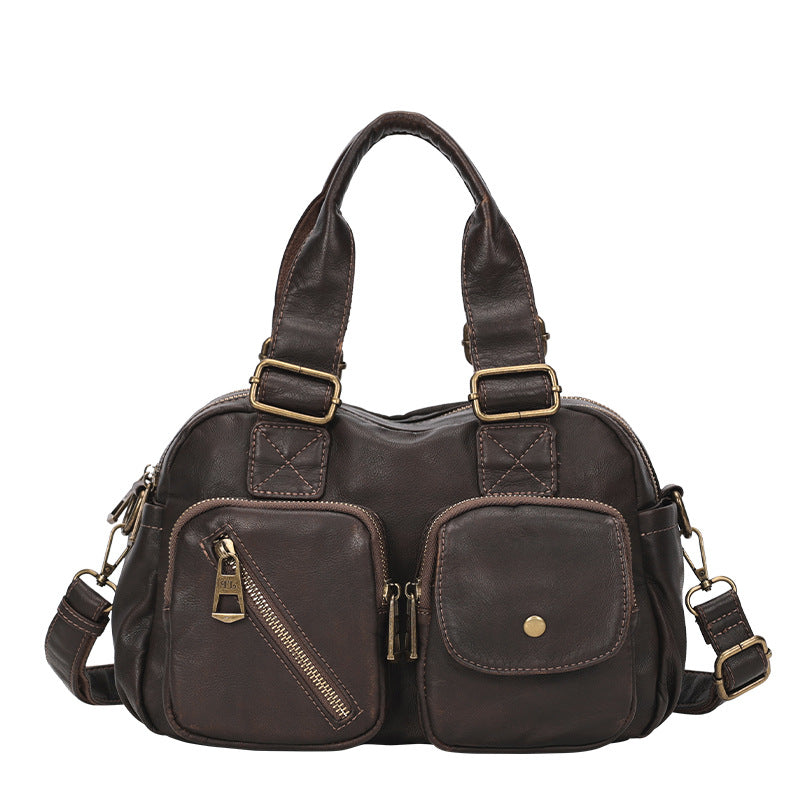 Women's Retro Simple Fashionable Large Capacity Shoulder Bags