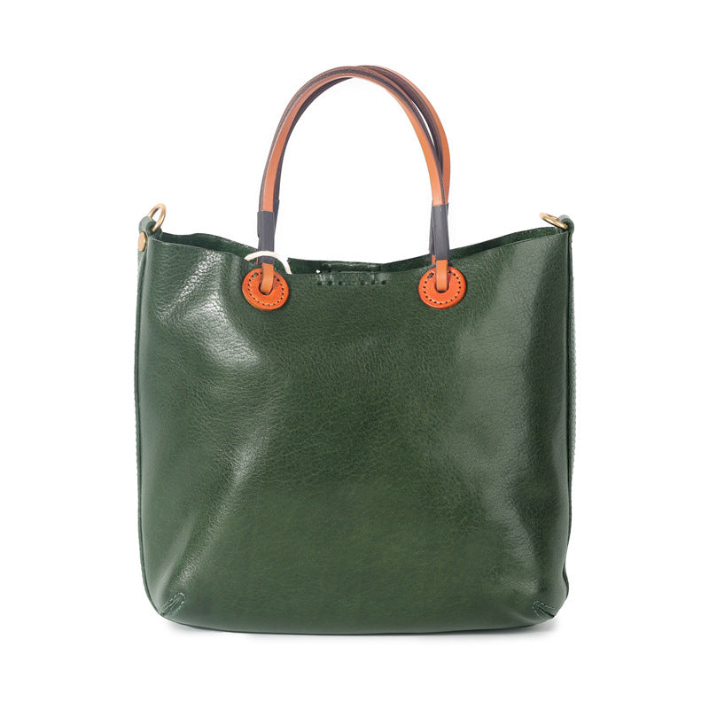 Women's First Layer Vegetable Tanning Leather Retro Artistic Niche Bags