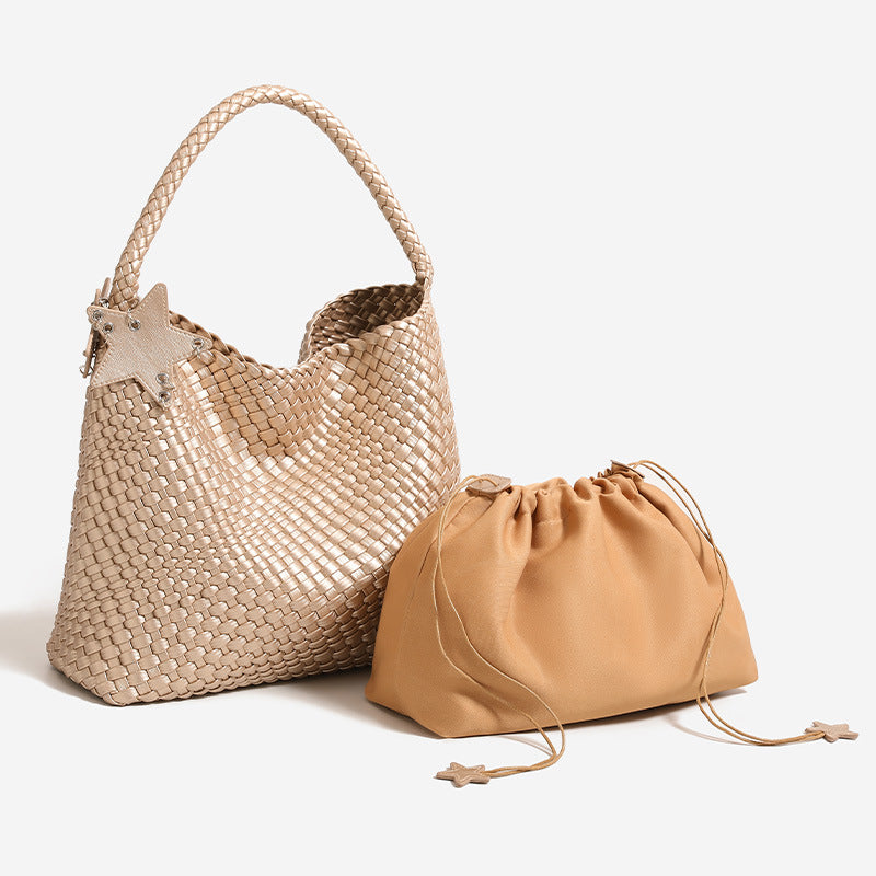 Hand-woven Large Capacity Trendy Underarm Mother Bags