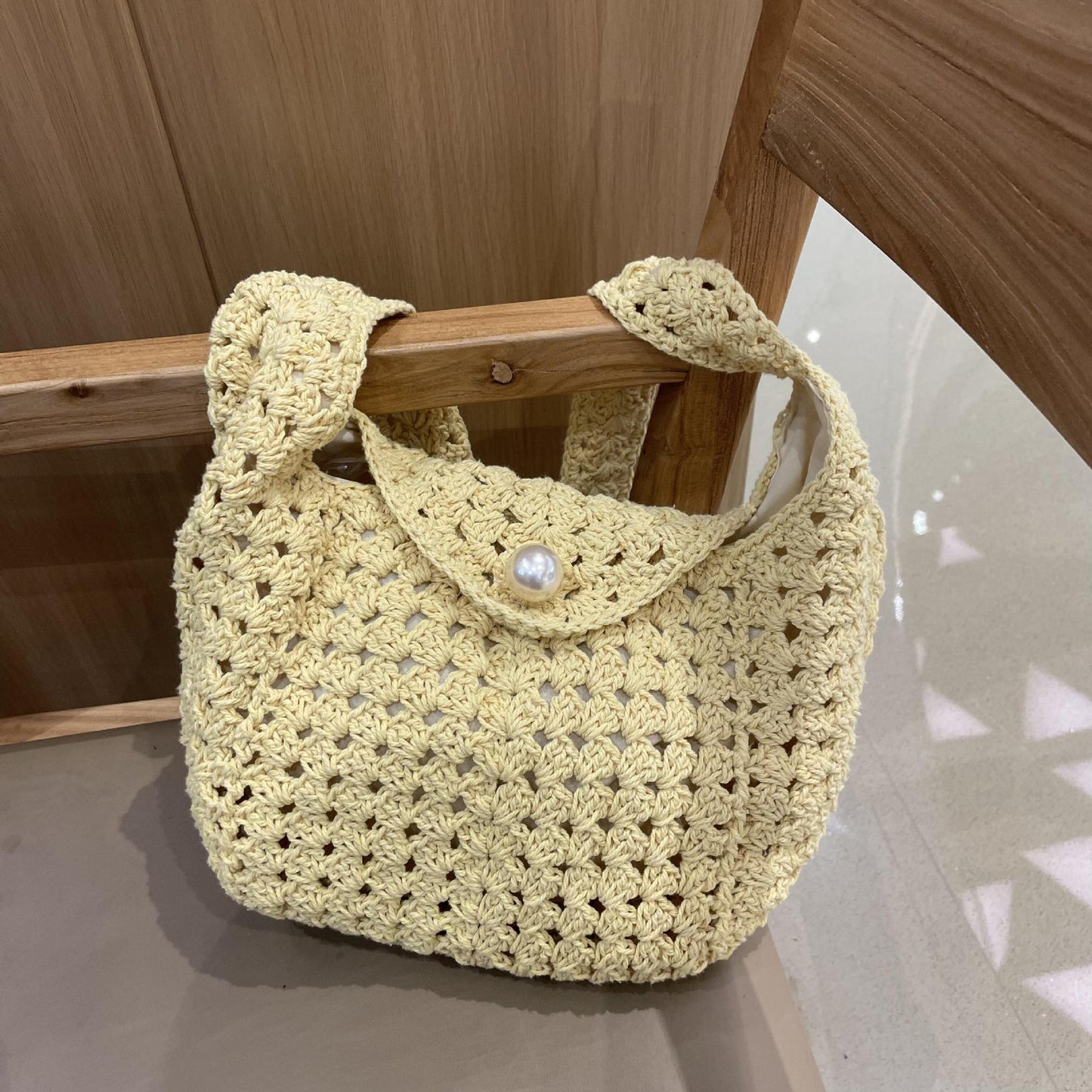 Idle Style Large Capacity Totes High-grade Woven Commuter Crocheted Postman Women's Messenger Bag