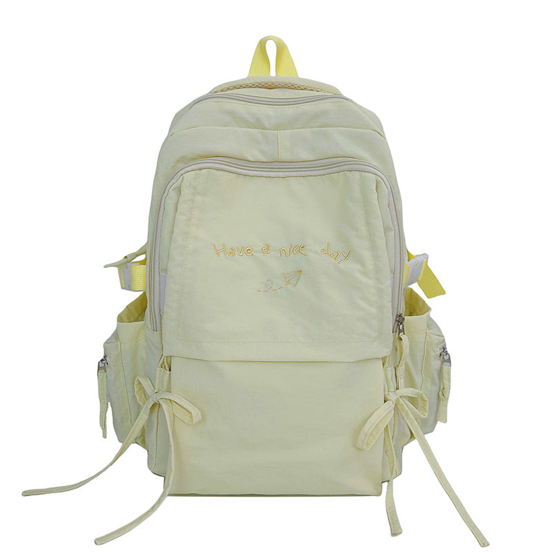 Women's Style Simple Sweet Large Capacity Computer Junior High College Student Schoolbag