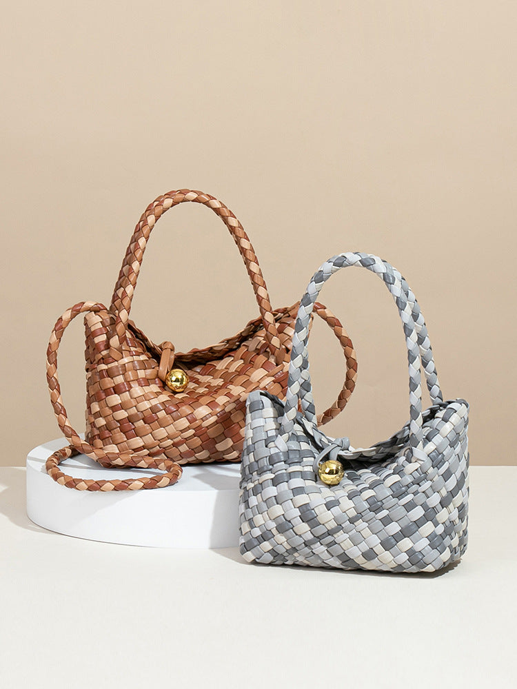 Women's French Style High-grade Hand High Quality Stitching Contrast Color Women's Messenger Bag