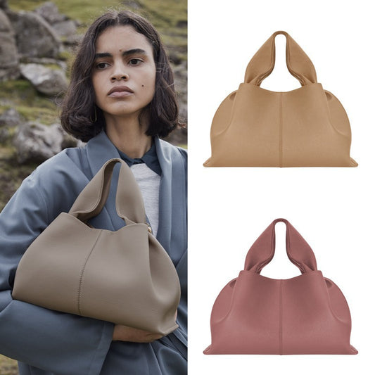 Trendy Elegant Casual Cloud Leather Portable Women's Handbag