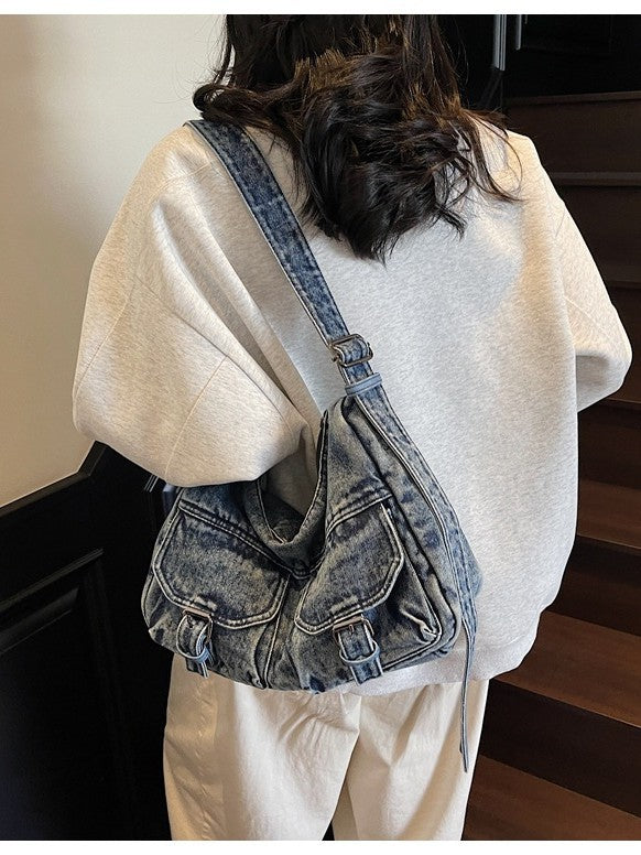 Cool Classy Slouchy Women's Denim Fashion Tote Bag