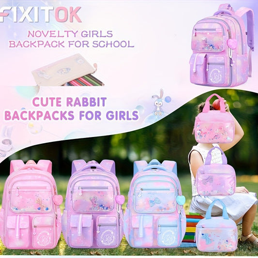 Three-piece Set Lunch Refrigerator Sweet Female Large Capacity Burden Backpacks