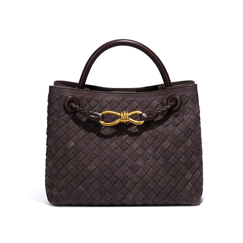 Classy Women's Frosted Suede Hand-woven Fashion Women's Handbag