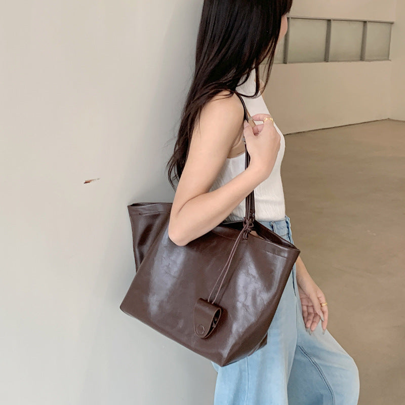 Women's Korean Vintage Fashion Commuter Underarm Handbags