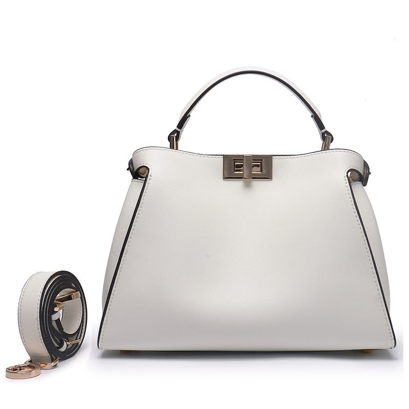 Women's Lady Like Woman Genuine Leather Professional Style Temperament Rotating Large Women's Handbag