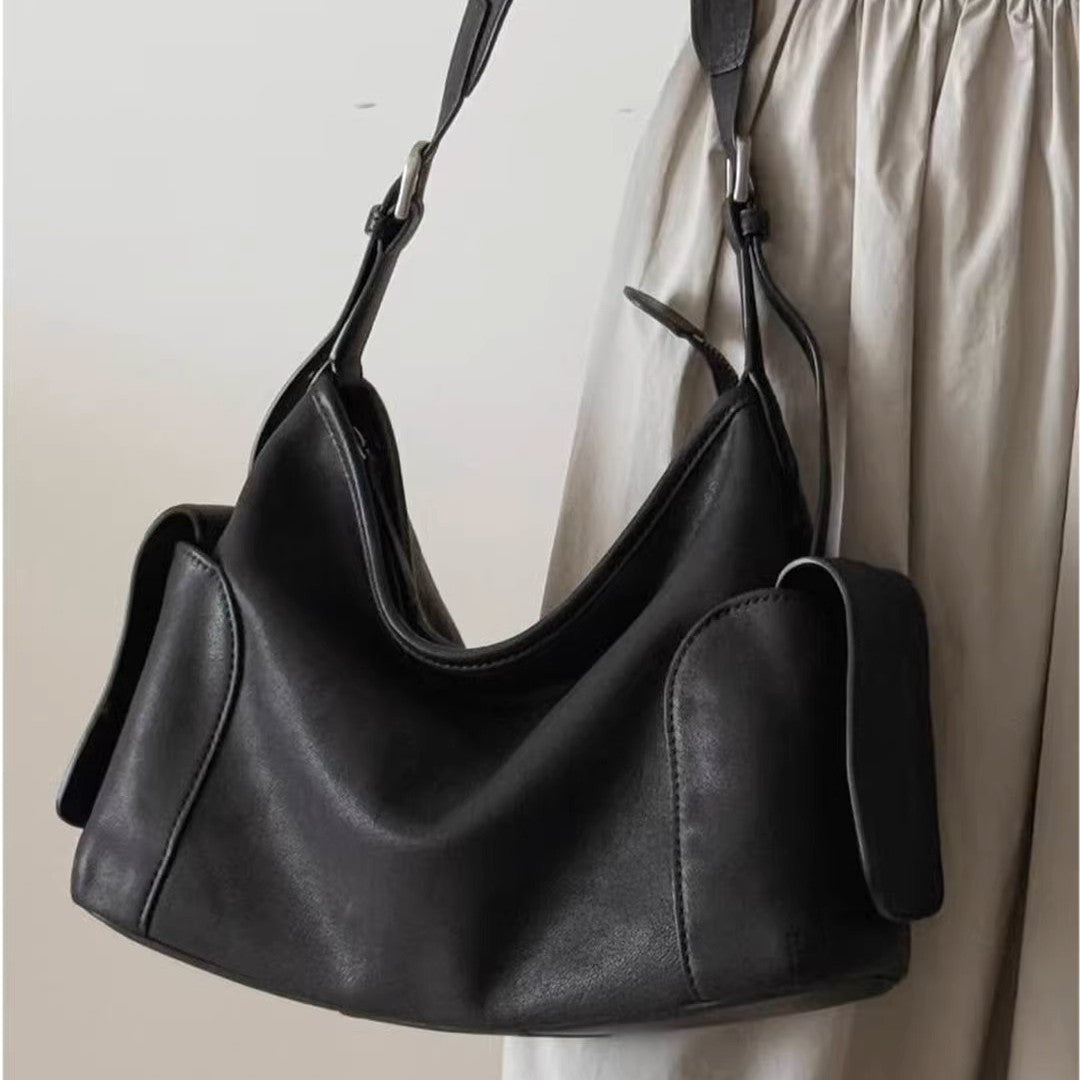 Fashion Vegetable Tanned Sheepskin Genuine Leather Bags