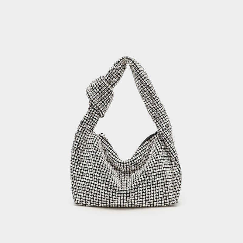 Women's Full Diamond Grade Rhinestone Chain Portable Bucket Bags