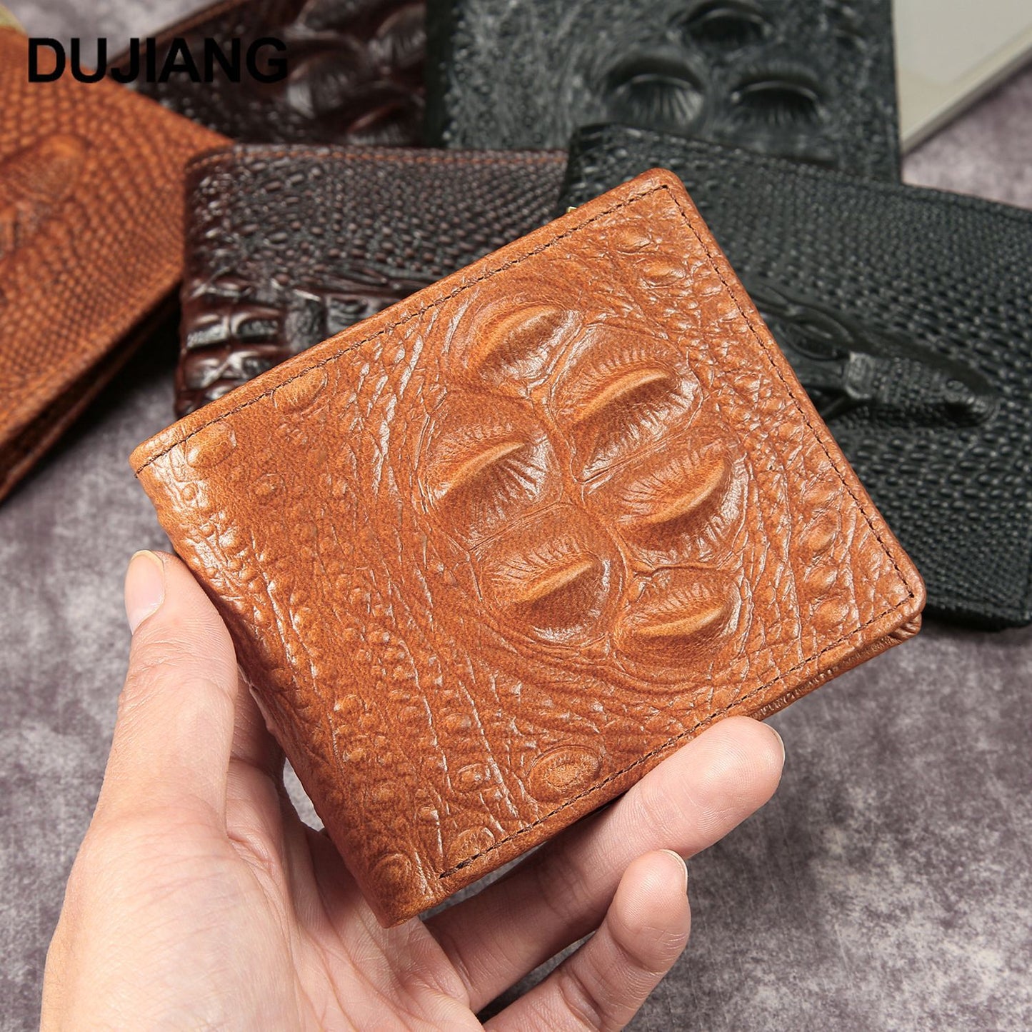 Men's Cowhide Creative Vintage Genuine Leather Business Large Coin Purses