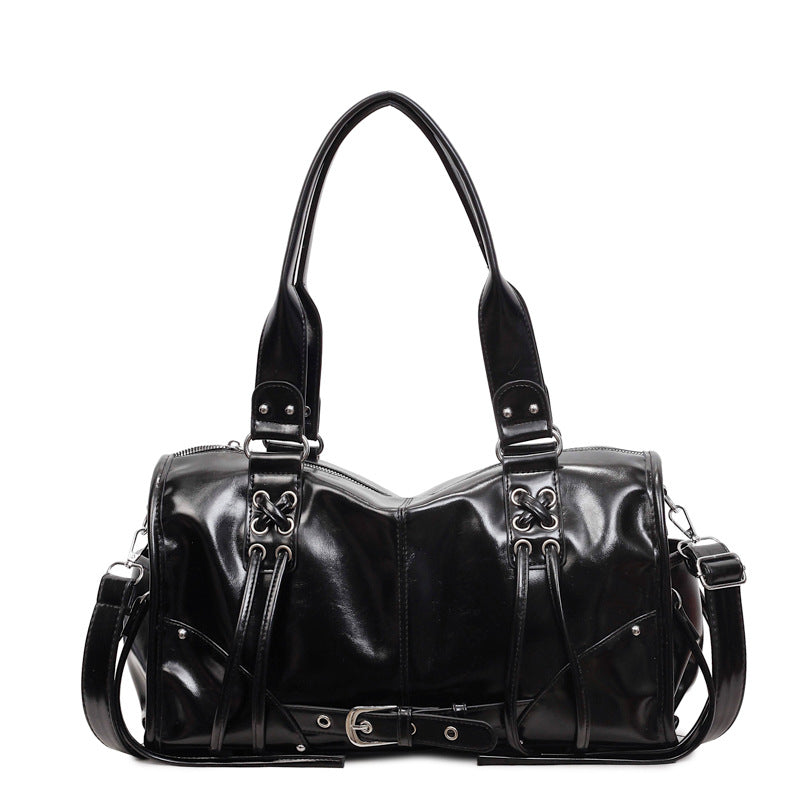 Loose Glossy Leisure Commute Large Capacity Retro Simple High Shoulder Bags