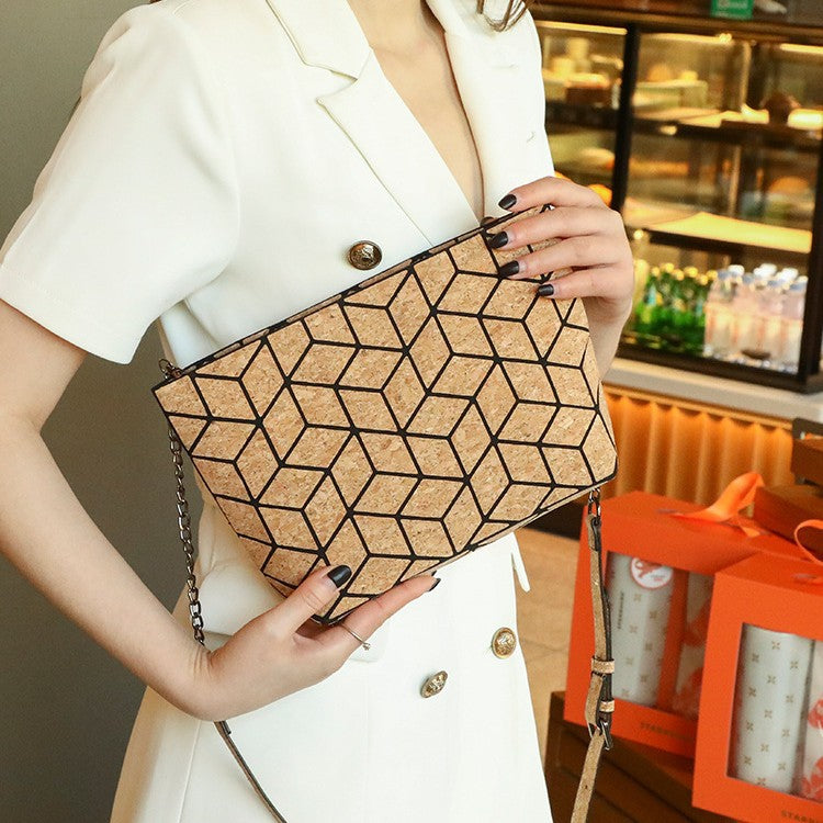 Women's Portuguese Retro Cork Bark Ethnic Style Large Bags