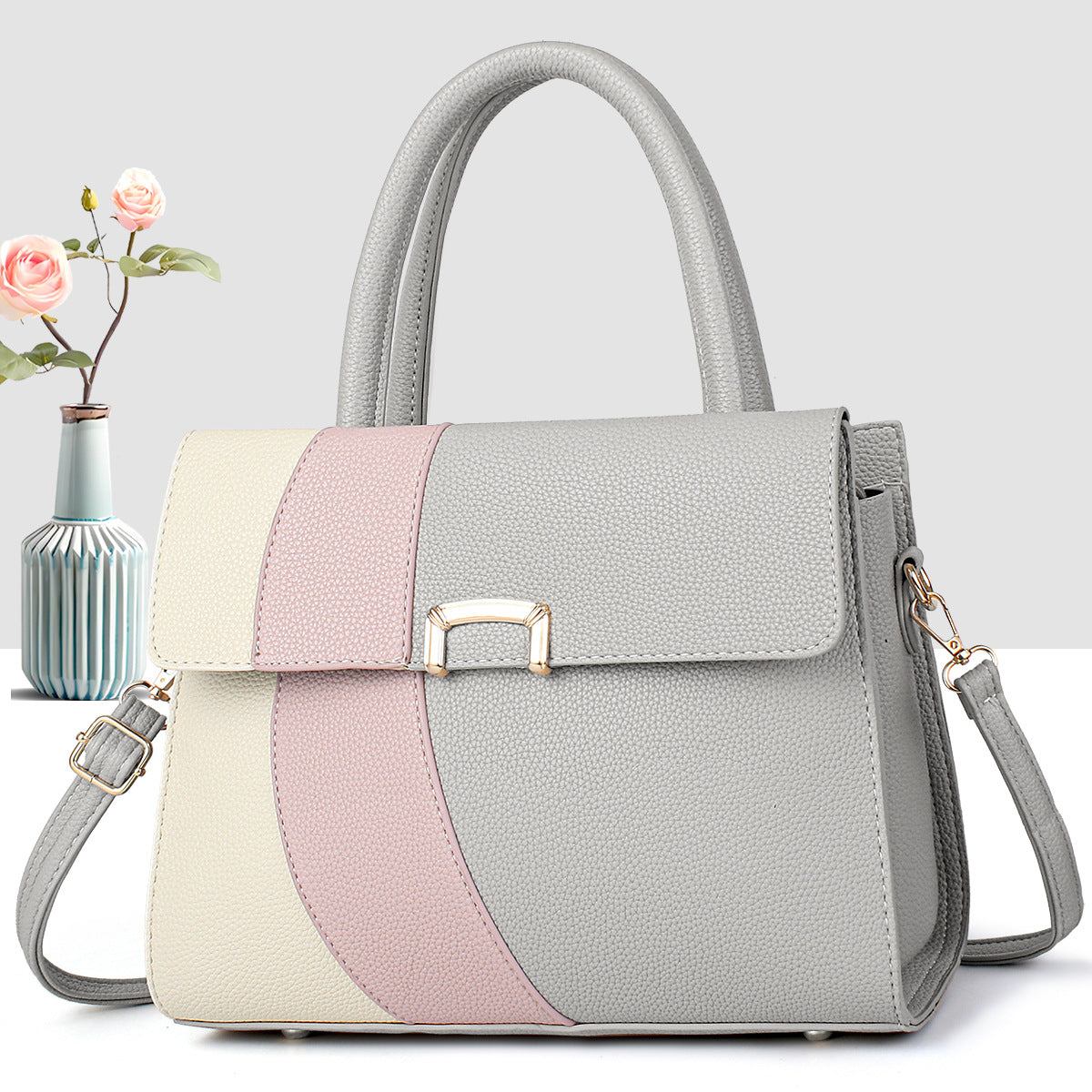 Women's Spring Contrast Color Female Lady Trendy Women's Handbag
