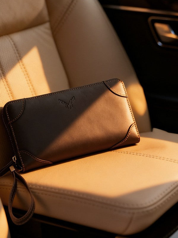 Men's Lu Genuine Leather First Layer Cowhide Retro Men's Clutch