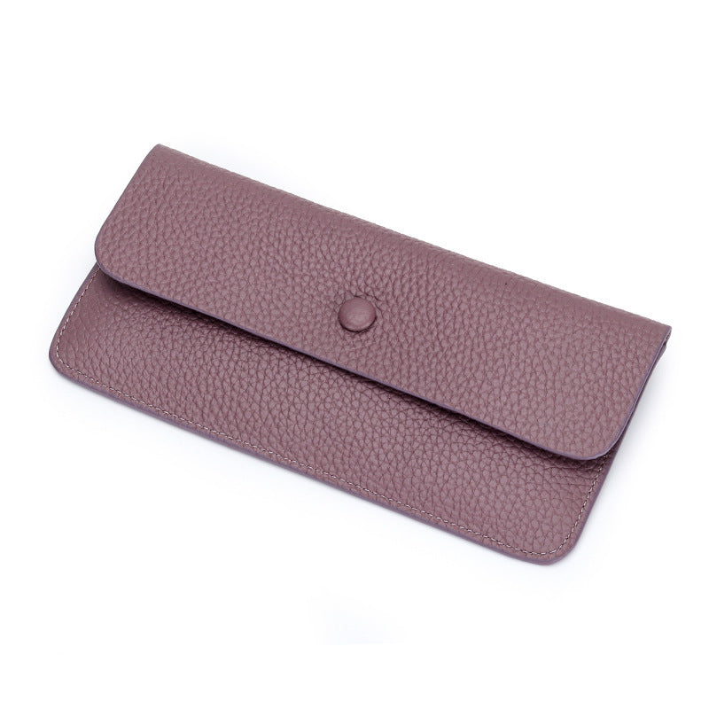 Women's Envelope Long Cowhide Clutch Leather Bags