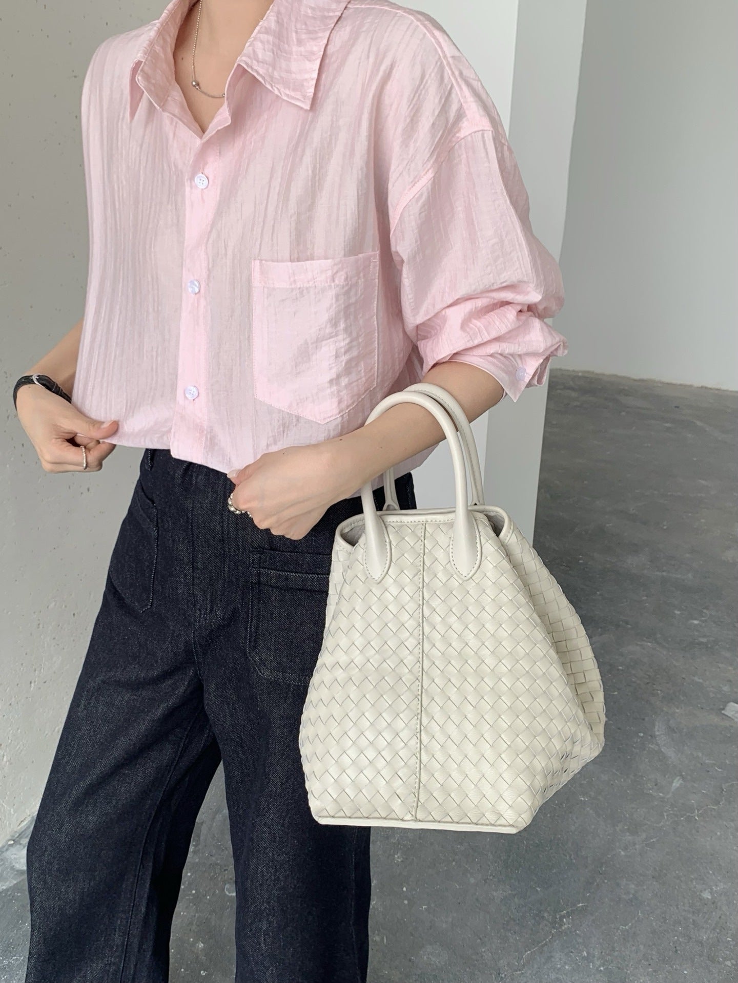 Leather High-grade French Style Vacation Genuine Wings Large Tote Bag