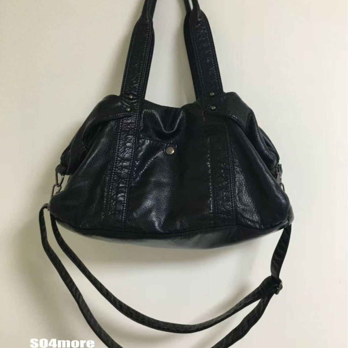 Distressed High-grade Dark Style Large Capacity Women's Shoulder Bag