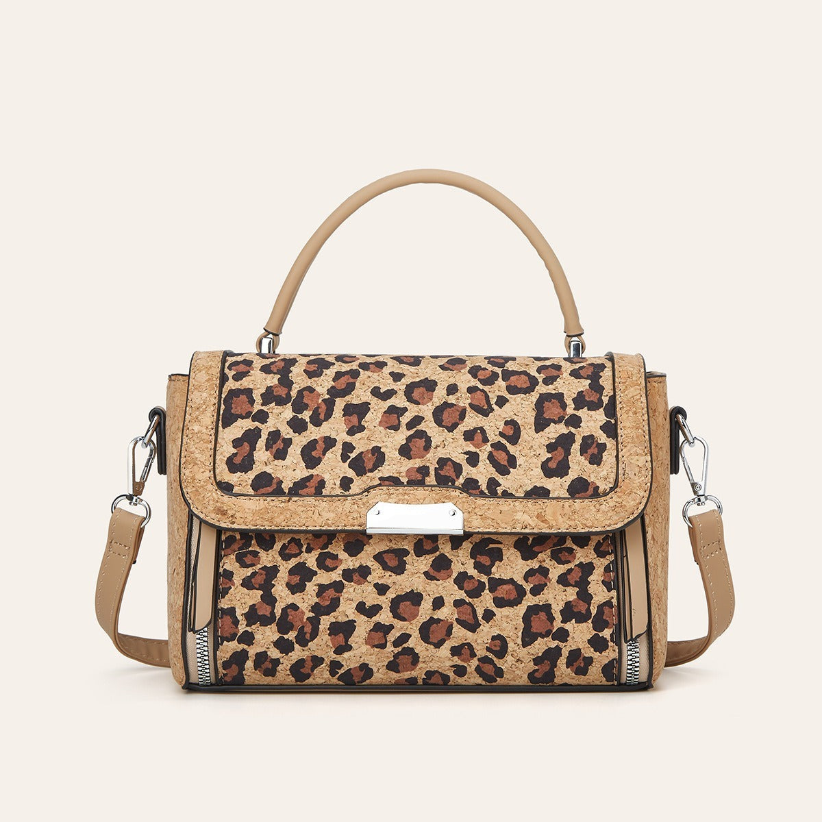 Women's Cork Bark Portable Ethnic Style Printing Women's Handbag