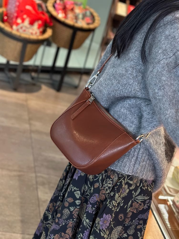 Women's Genuine Leather Fashion Advanced Texture Commuter Women's Messenger Bag