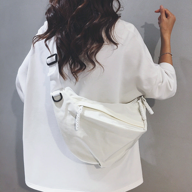 Fashion Commuter Dumpling Solid Color Large Women's Messenger Bag