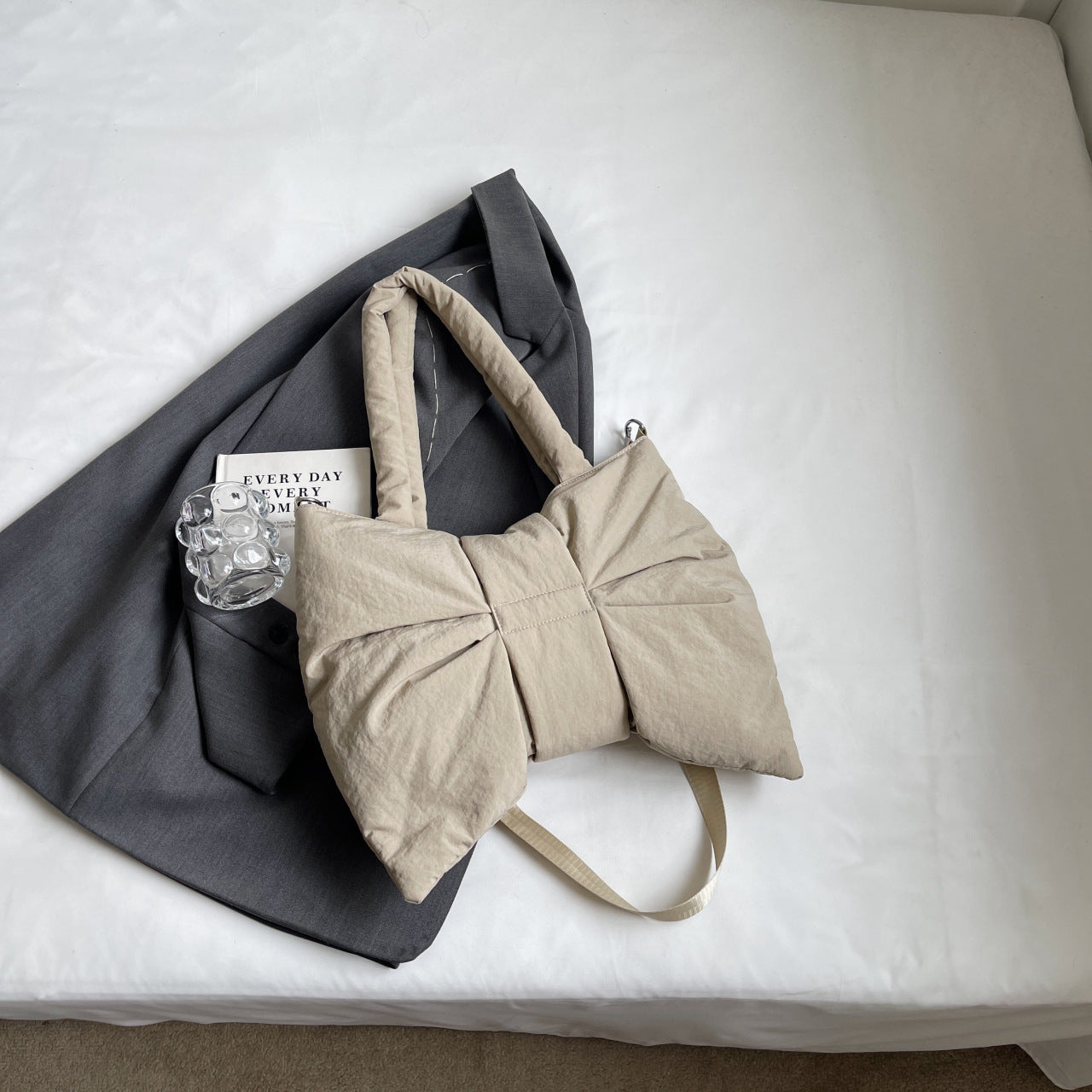 Design Bowknot Summer Large Capacity Nylon Women's Shoulder Bag