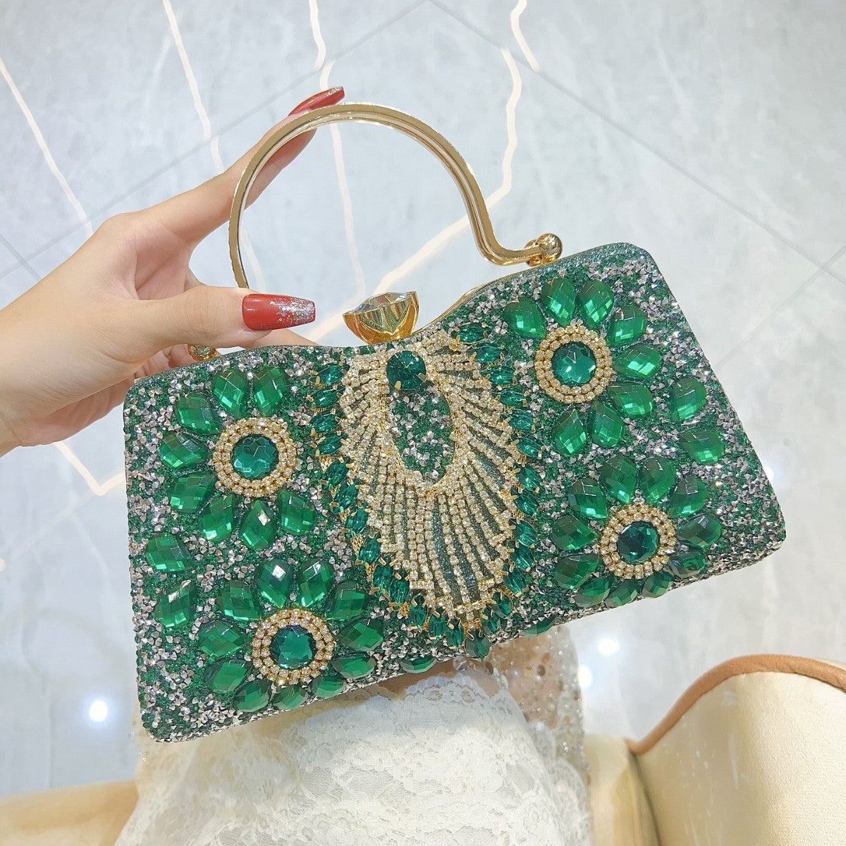 Beautiful Women's Diamond Shiny Banquet Dress Evening Bags