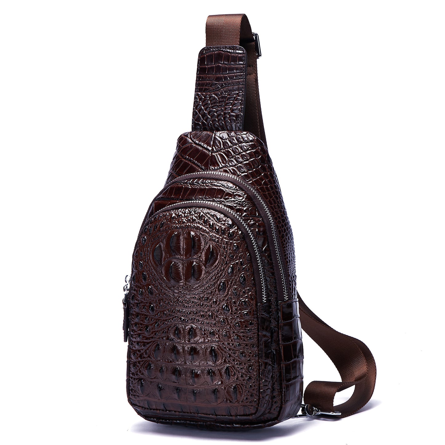 Men's Business Commute Korean Style Crocodile Pattern Men's Chest Bag