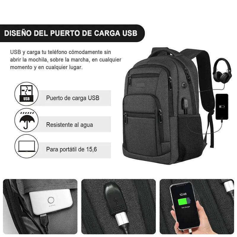 Glamorous Multifunctional Oxford Cloth Large Capacity Business Backpack