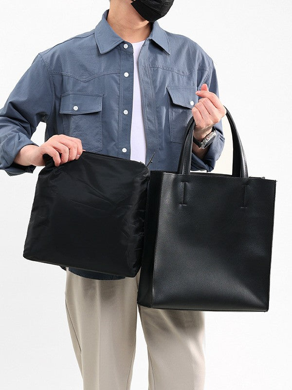 Women's & Men's Fashion Large Capacity Son Mother Simple Vertical Commuter Men's Tote