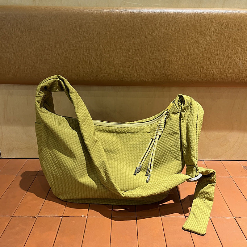 Women's Simple Nylon Plaid Dumpling Artistic Fashion Women's Messenger Bag