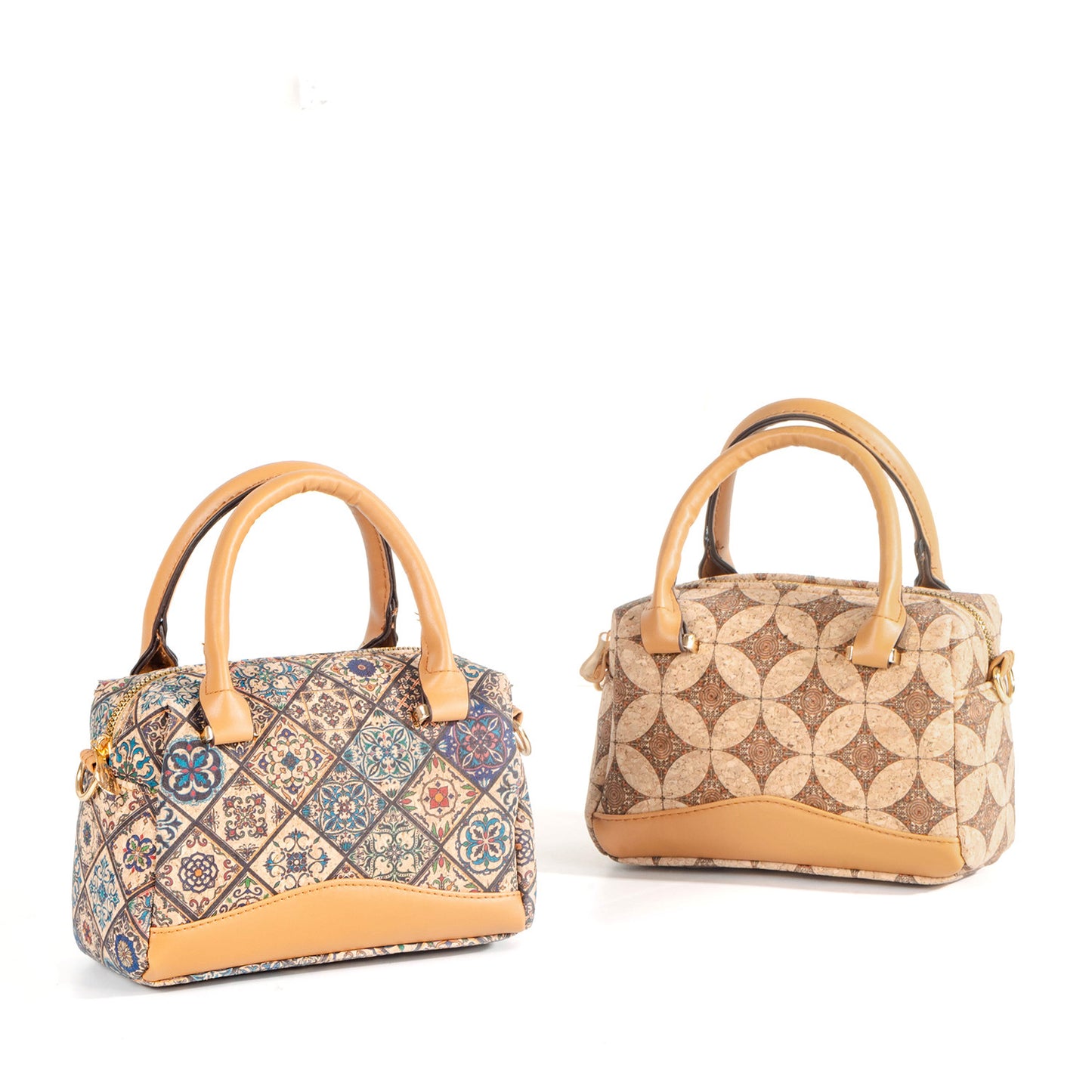 Women's Wooden Wood Outside Cork Tree Leather Women's Handbag