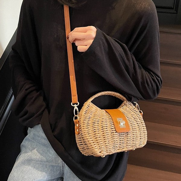 Women's Straw Fashion Knitted Popular Seaside Vacation Bags