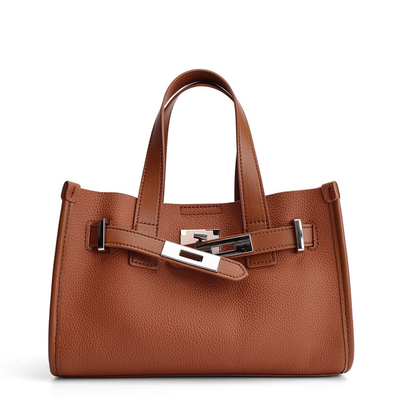 Top Layer Cowhide Design High Sense Genuine Leather Women's Messenger Bag