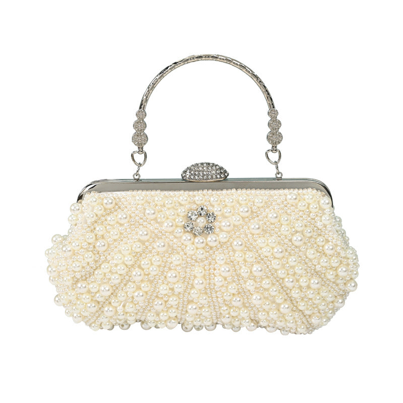 Women's Retro Elegant Pearl Clutch Banquet Commuting Fashion Dinner Bag