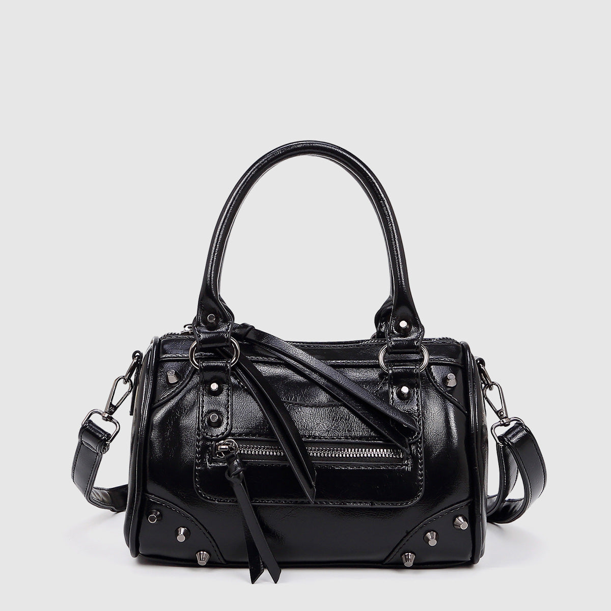 Women's Fashion Rivet Large Capacity Pillow Bowling Bags