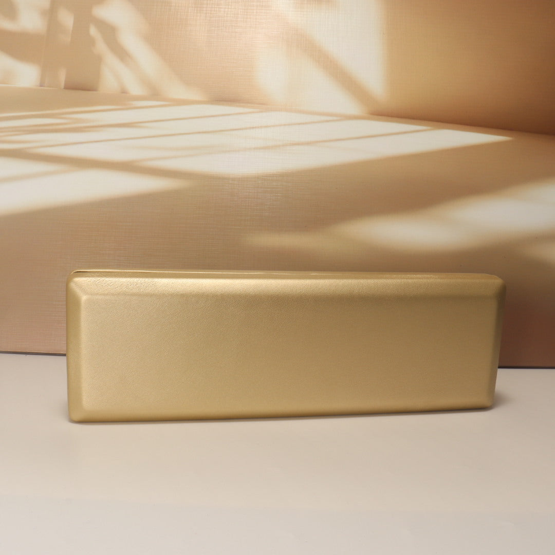Baguette Leather Hard Box Clutch Vintage Party Dinner Bag