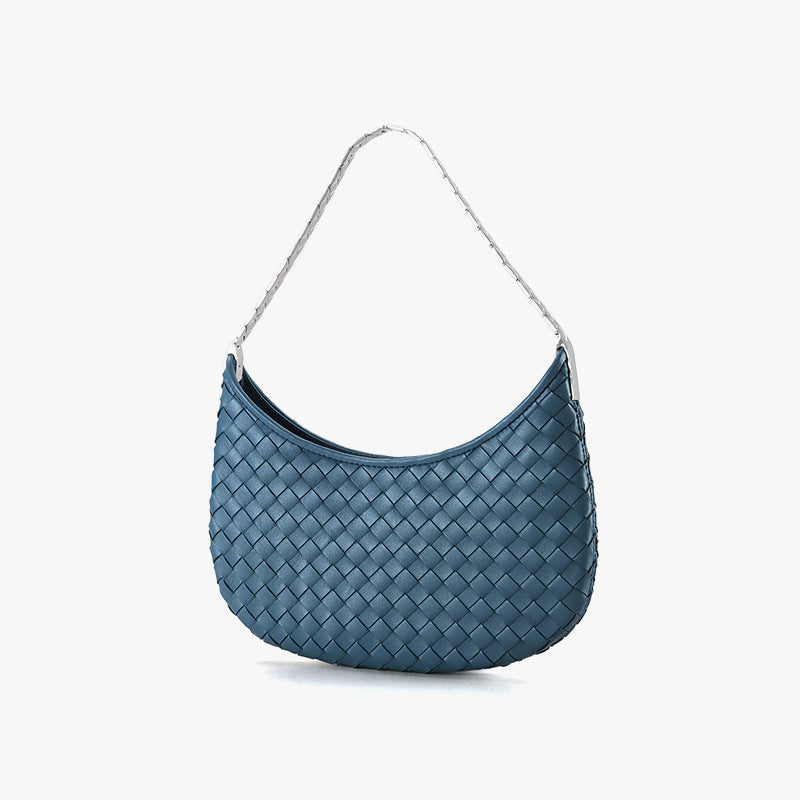 Women's Korean Style Hand-woven Sheepskin Design High-grade Genuine Leather Fashion Women's Shoulder Bag