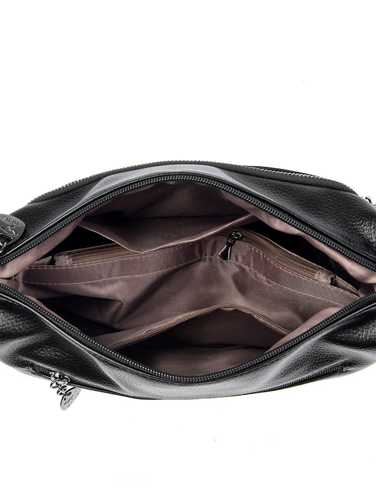 Women's Leather Fashion Diamond Trendy Large Capacity Shoulder Bags