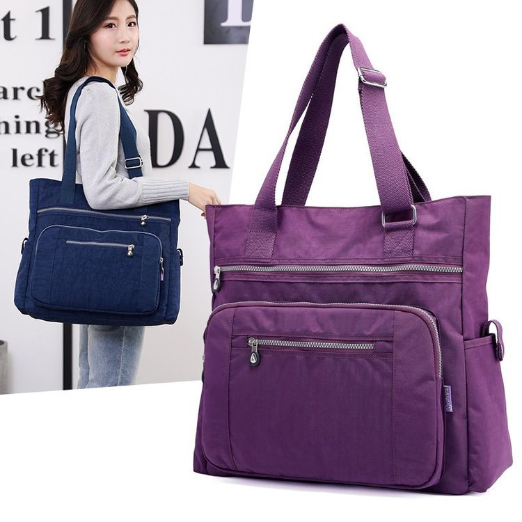 Women's Trendy Shopping Fashion Commuter Nylon Tote Bag