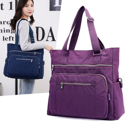 Women's Trendy Shopping Fashion Commuter Nylon Tote Bag