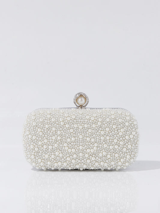 Vintage Pearl Beaded Cheongsam Clutch Party Bags