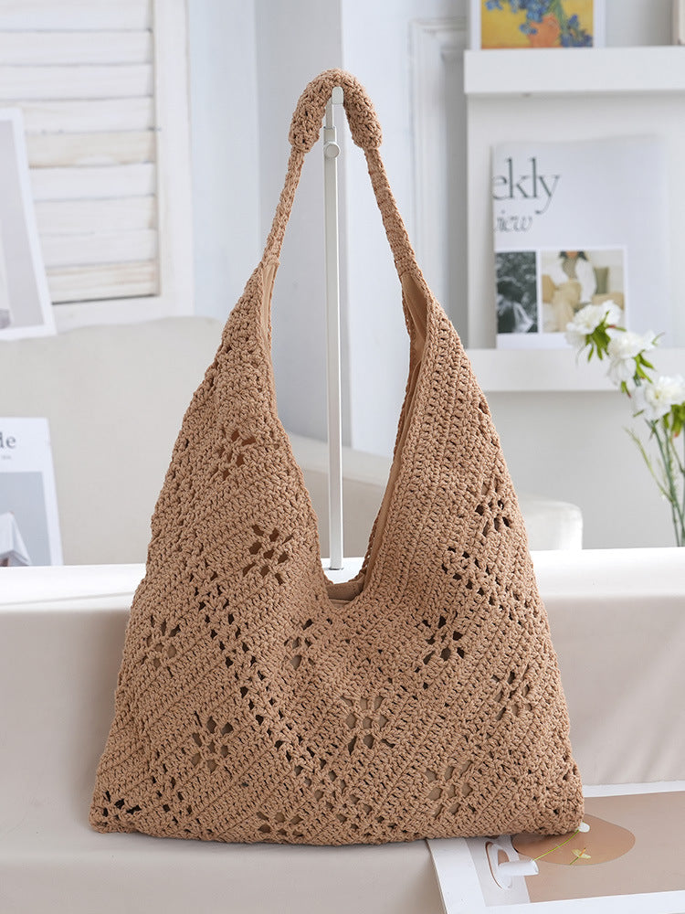 Women's Flower Woven Hand-woven Daisy Straw Seaside Women's Shoulder Bag