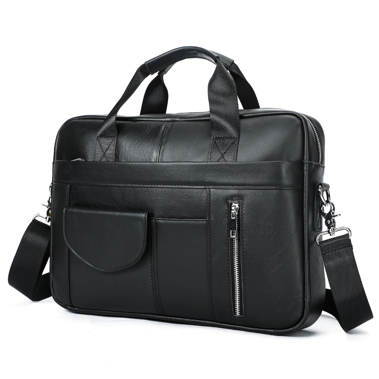 Men's Leather Business First Layer Cowhide Portable Men's Briefcase