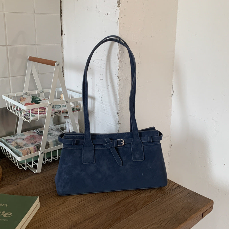 Women's Retro Suede Portable For Commute Minimalist Women's Messenger Bag