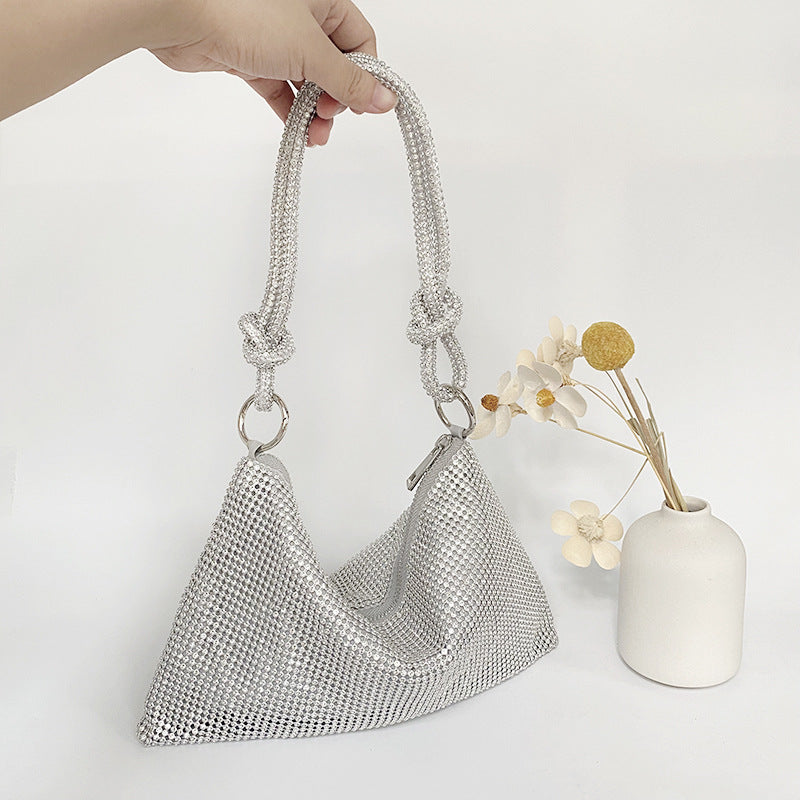Women's Trendy Size Net Drill Underarm One Dinner Bag