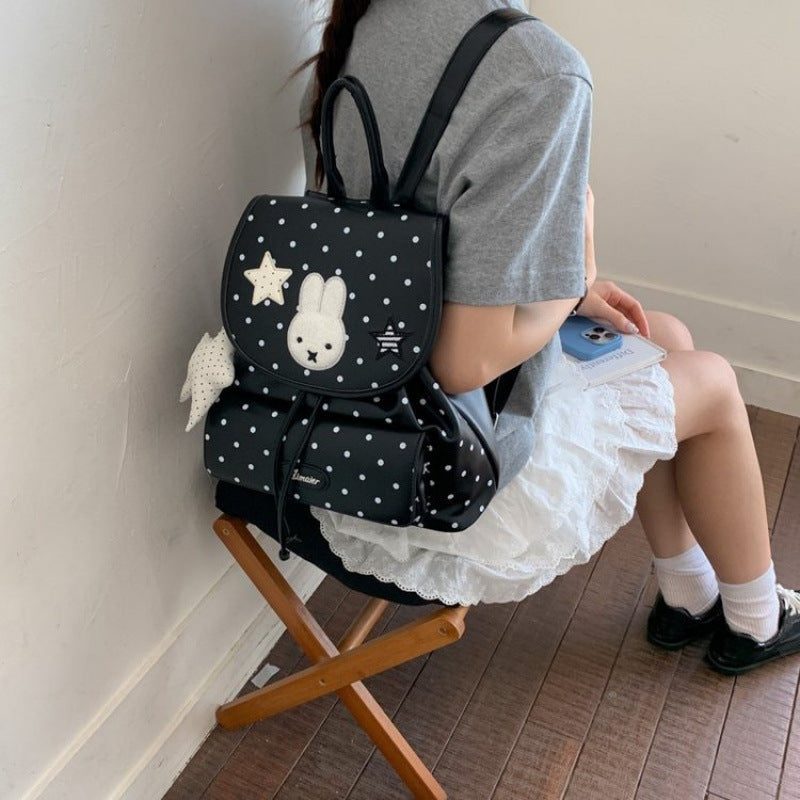 Cartoon Miffy Rabbit Female Drawstring Design Cute Bags