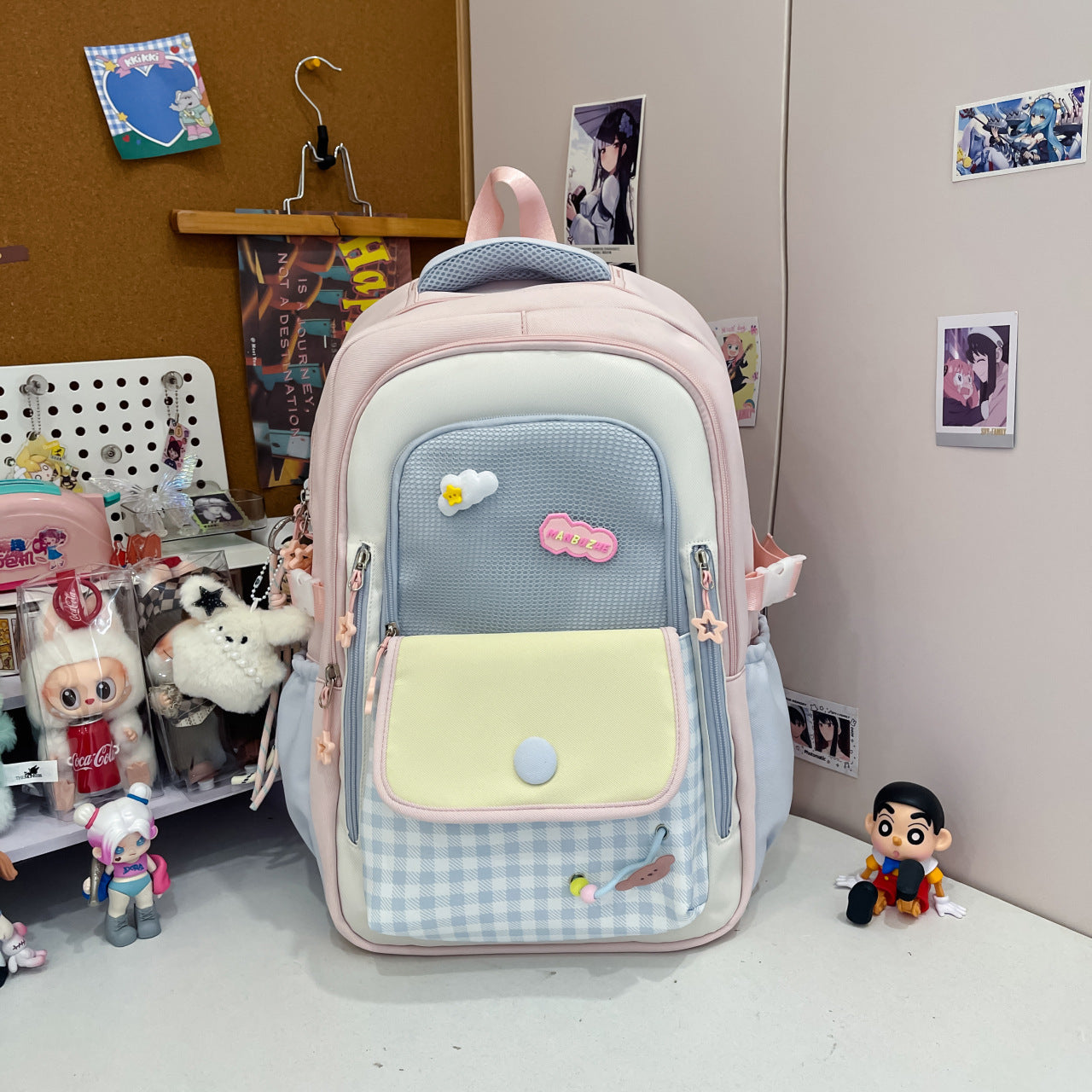 Korean Style Good-looking Dopamine Contrast Color Primary Secondary College Student Schoolbag