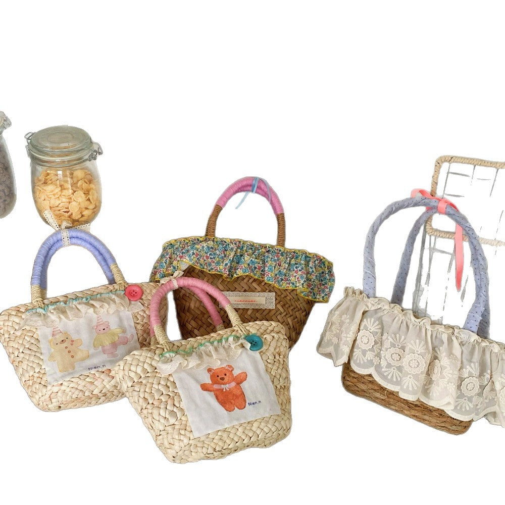 Women's Straw Woven Edge Vacation Beach Summer Women's Handbag