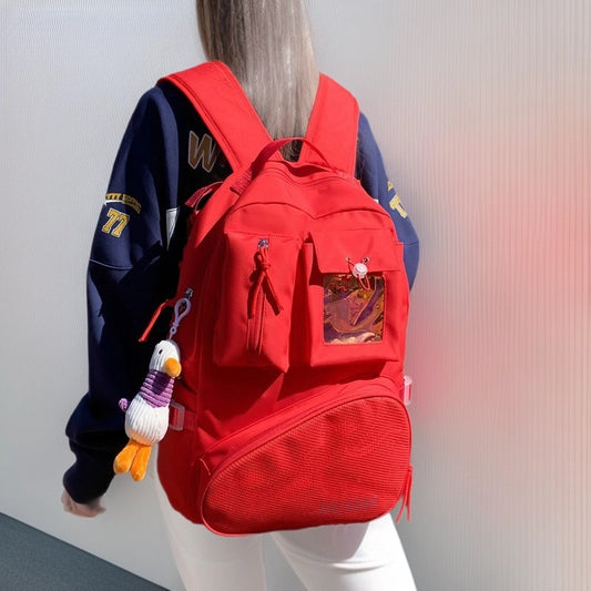 Large Capacity Female Niche Solid Color Male Good-looking Independent Sports Backpacks